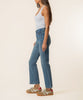 Kelsey High Rise Ankle Flare In Wealth Wash