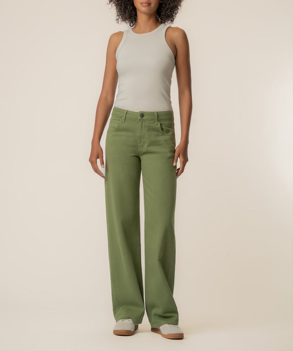 Selena Baggy Low Rise Straight Leg, Exclusive in Dill