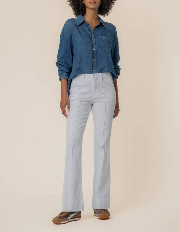 Stella High Rise Flare in Optic White