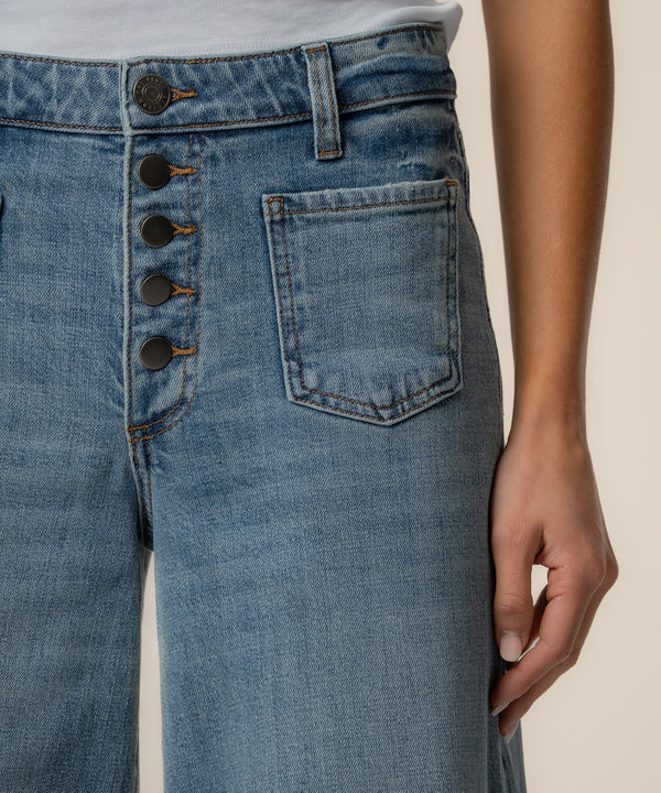 Blake High Rise Super Wide Leg in Bright Wash