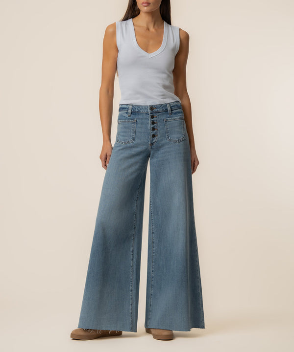 Blake High Rise Super Wide Leg in Bright Wash