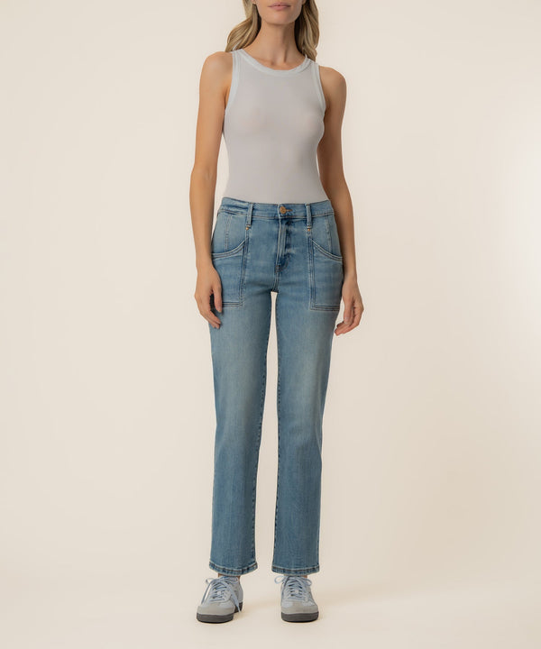 Avery High Rise Straight Leg in Splendid Wash