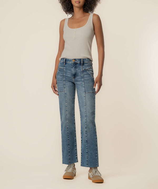 Avery High Rise Straight Leg, Exclusive in Eager Wash