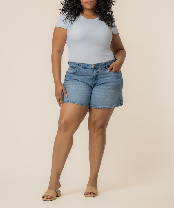 Jane High Rise Short, Plus in Peaceful Wash