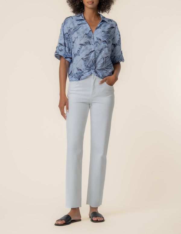 Rebel Linen Shirt in Carlisle Navy