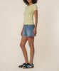 Langley Rib Top in Pastel Yellow