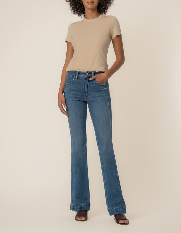 Langley Rib Top in Sand
