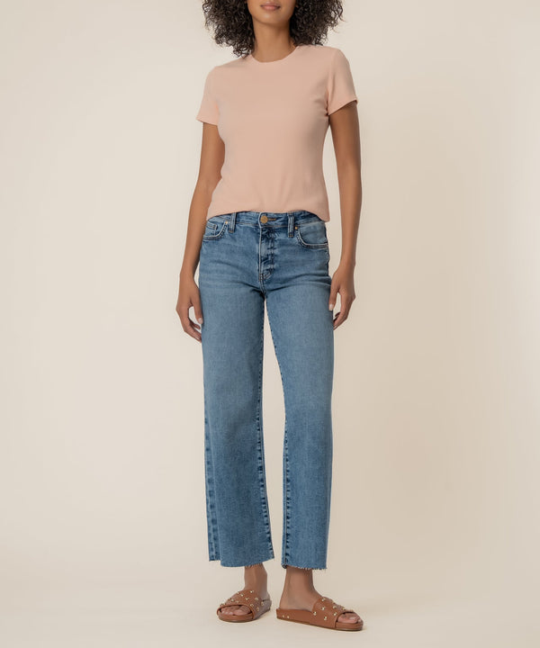 Langley Rib Top in Sherbert