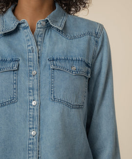 Posey Denim Shirt in Addressed Wash