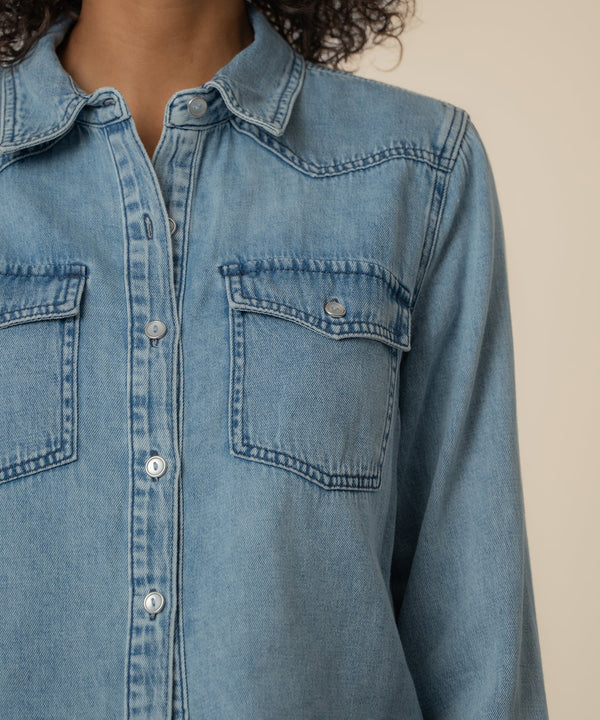 Posey Denim Shirt in Addressed Wash