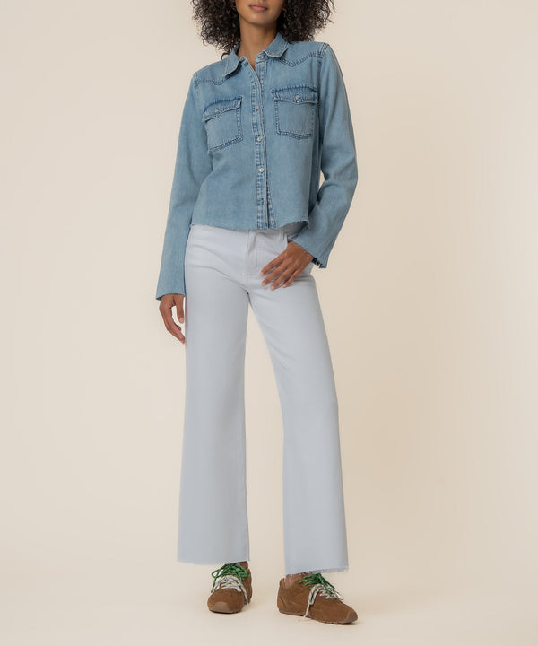 Posey Denim Shirt in Addressed Wash