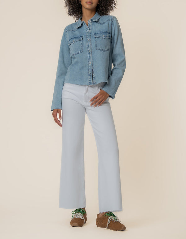 Posey Denim Shirt in Addressed Wash