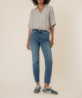 Donna Top in Ivory/Taupe