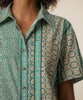 Aida Linen Top in Canterbury Jungle Sand