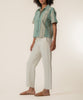 Aida Linen Top in Canterbury Jungle Sand