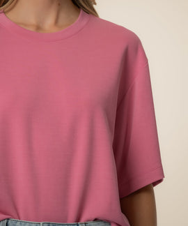 Reina Boxy Tee in Lipstick