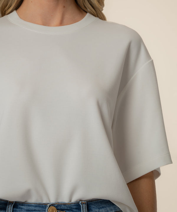 Reina Boxy Tee in White
