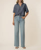 Brenda Stripe Boxy Shirt in Indigo/White
