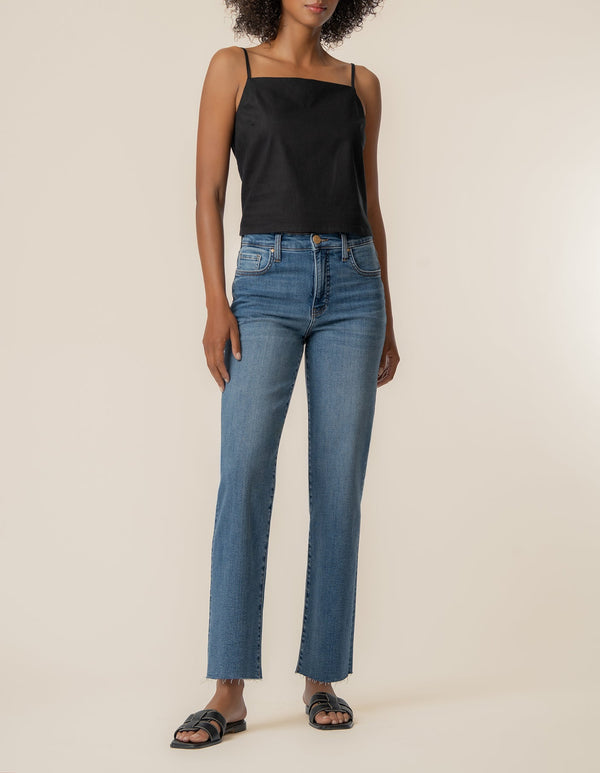 Kerri Spaghetti Strap Top in Black